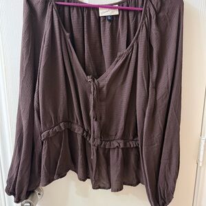 Universal Thread Dark Brown Blouse